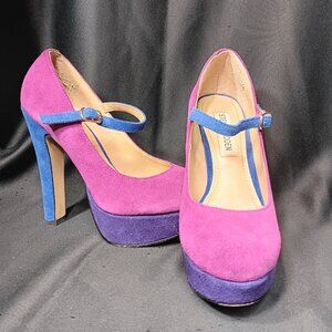 Steve Madden Platform Colorful Heels , Pre-Owned , Size 5.5 !!! -23 OBO {CH}